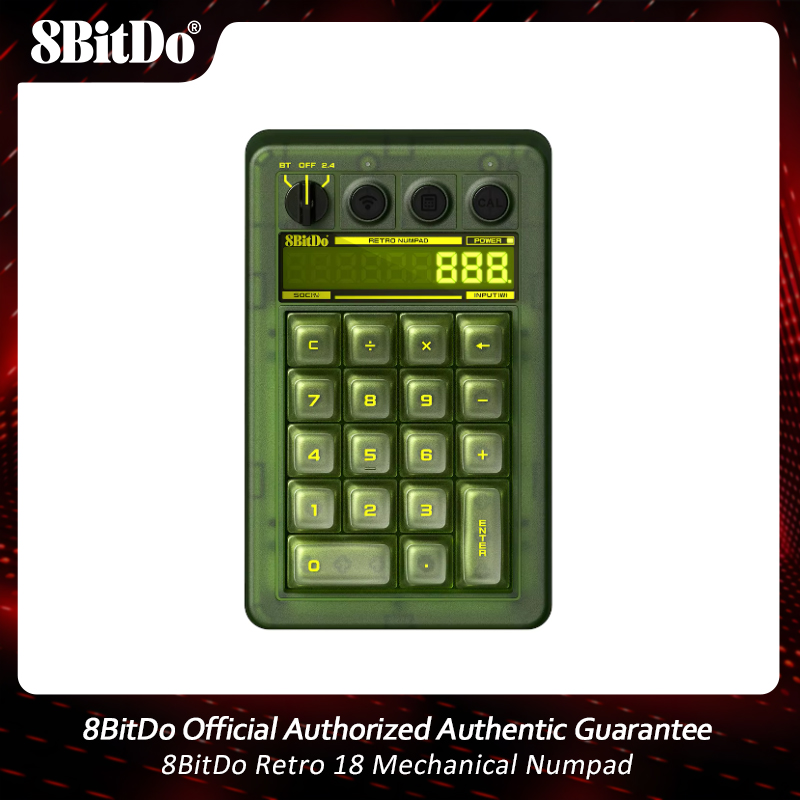 Retro Gaming Windows - 8BitDo Retro 18 แป้นตัวเลขแบบกลไก เชื่อมต่อ BT