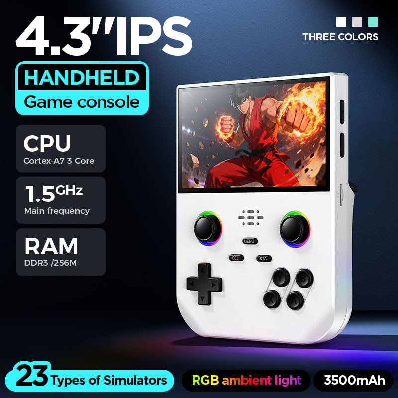 Retro Gaming Devices - อุปกรณ์เล่นเกมพกพาขนาด 4.3 นิ้ว ระบบปฏิบัติการลินุกซ์ เครื่องเล่นเกมพกพา เครื่องเล่นเกมย้อนยุค