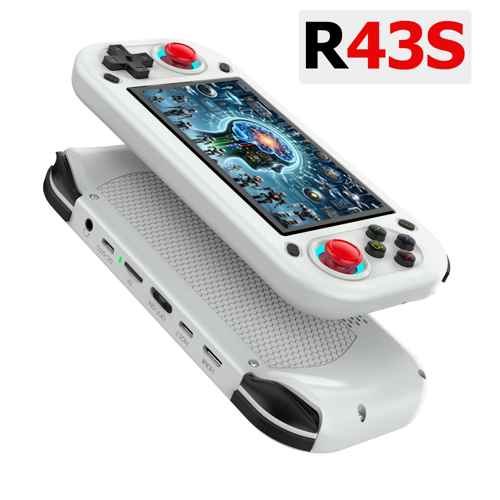 Retro Gaming Laptop - R43S Retro คอนโซลวิดีโอเกมมือถือเปิดระบบ Linux 4.3 นิ้วหน้าจอ