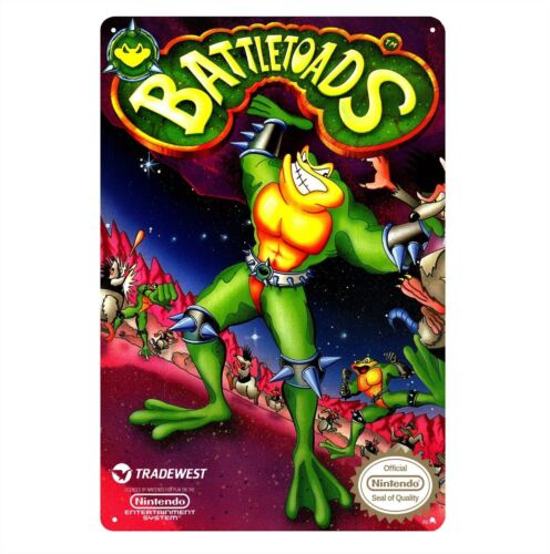 Retro Gaming Video - แบทเทิลโทดส์ เนส รีโทร วิดีโอเกม ป้ายโลหะ โปสเตอร์