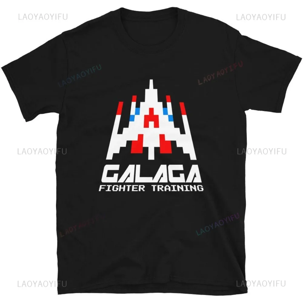 Retro Gaming Video - เสื้อยืดผู้ชายย้อนยุคลำลองสไตล์ฮาราจูกุยุค80S 70S วินเทจ T-srhit Invader Space