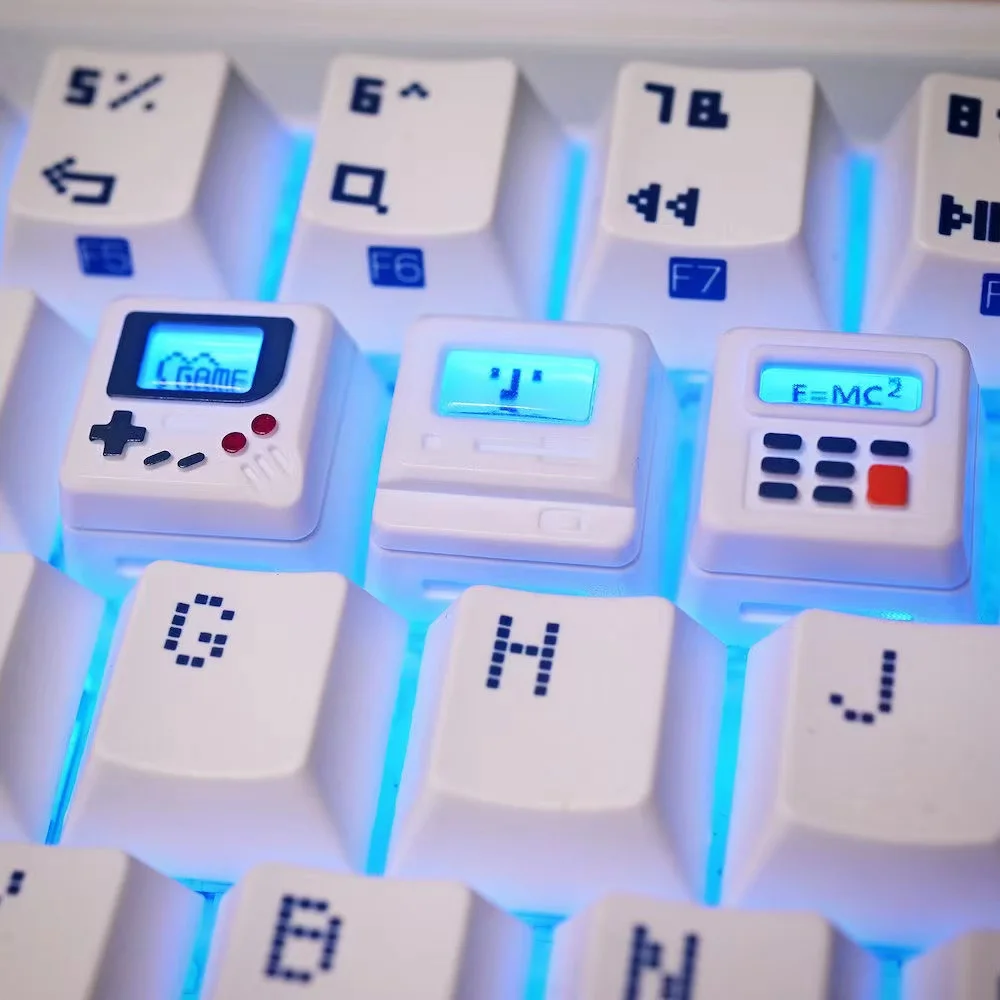 Retro Gaming Event - ชุดคีย์แคป K-04 3-in-1 ดีไซน์ย้อนยุค โปร่งใส สำหรับคอมพิวเตอร์ในบ้าน