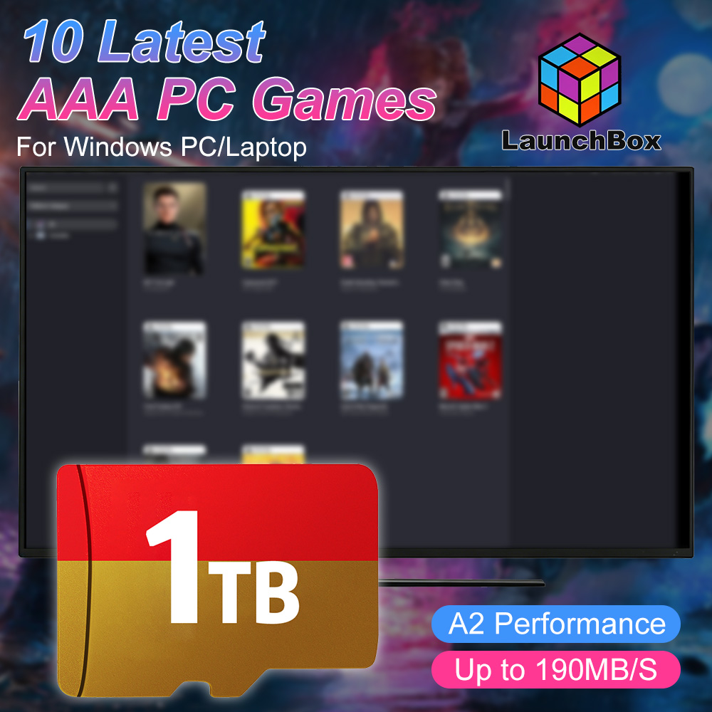 Retro Gaming Laptop - การ์ดเกม JMachen 1TB พร้อมเกม AAA ยอดนิยม