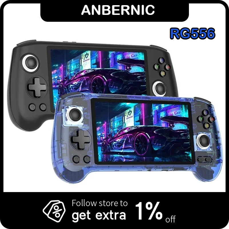 Retro X8 Gaming Console - เครื่องเล่นเกมพกพา ANBERNIC RG556 หน้าจอ AMOLED 5.48
