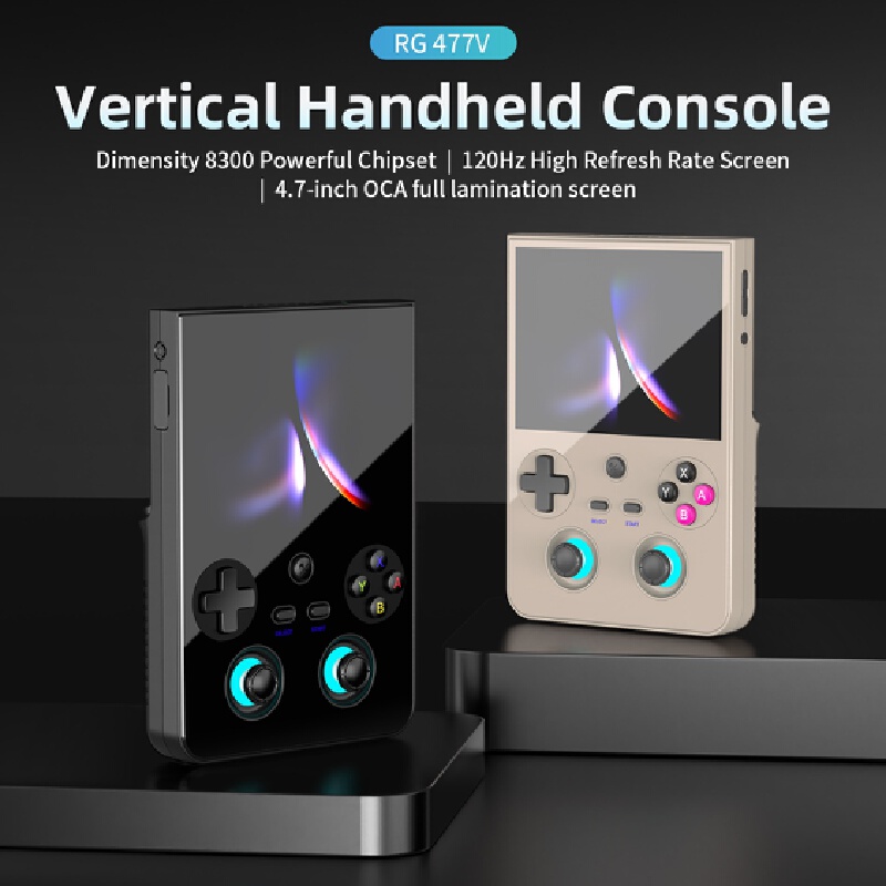 Retro Gaming Devices - เครื่องเล่นเกมพกพา Rg477v อุปกรณ์เล่นเกมย้อนยุคแบบพกพา หน้าจอเต็มขนาด 4.7 นิ้ว