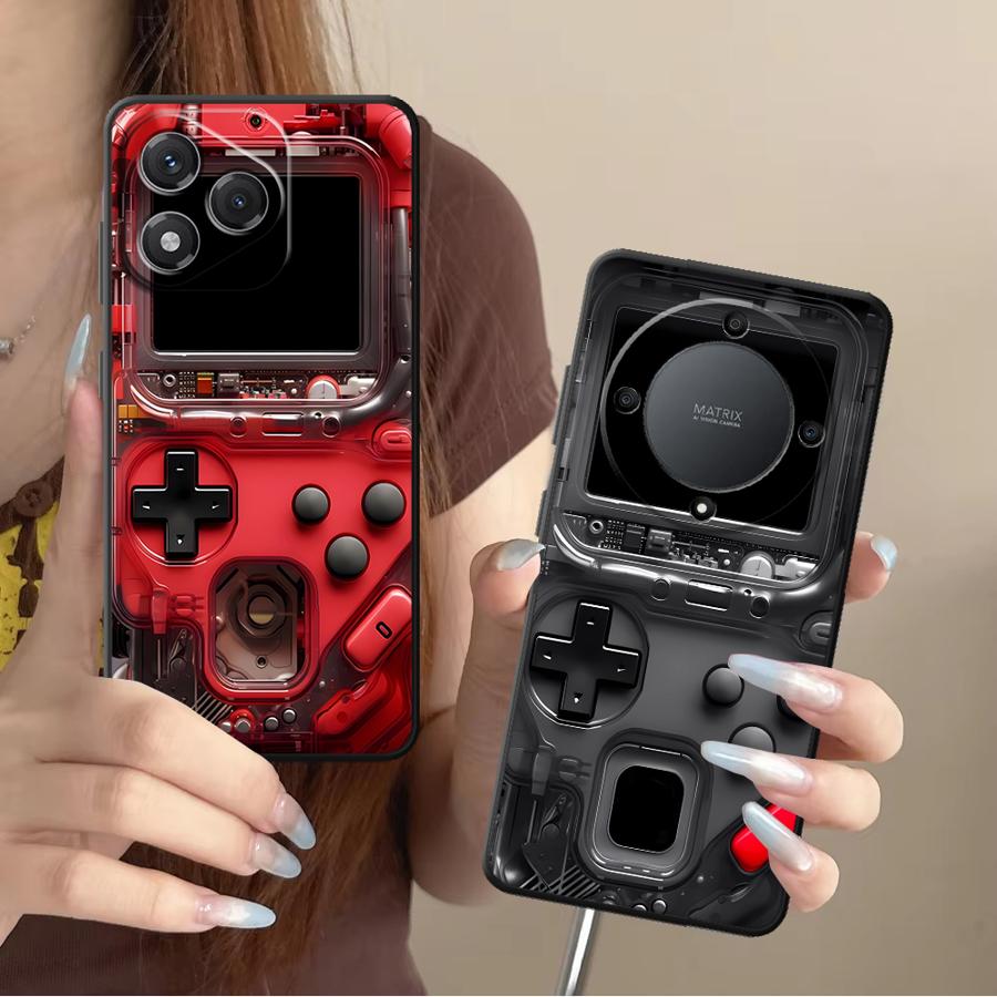 Retro X8 Gaming Console - เคสโทรศัพท์มือถือลายเกมส์ย้อนยุค สำหรับ Honor X7 70 X5b