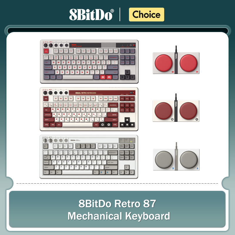 Retro Gaming Windows - 8Bitdo Retro Mechanical Keyboard,บลูทูธ/2.4G/USB-C Hot Swappable