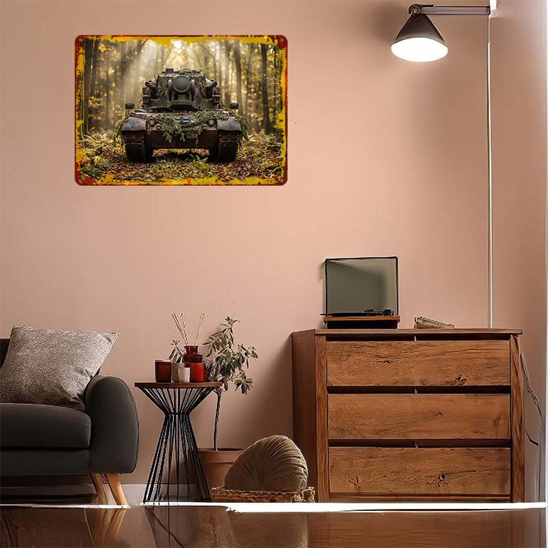 โปสเตอร์รถถังลายพรางในป่า ป้าย - Retro Gaming At Home บทวิจารณ์และราคา