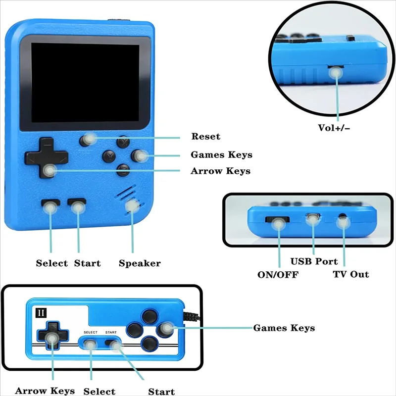 8-Bit Miniคอนโซลวิดีโอเกมในตัว - Retro Gaming Hub บทวิจารณ์และราคา