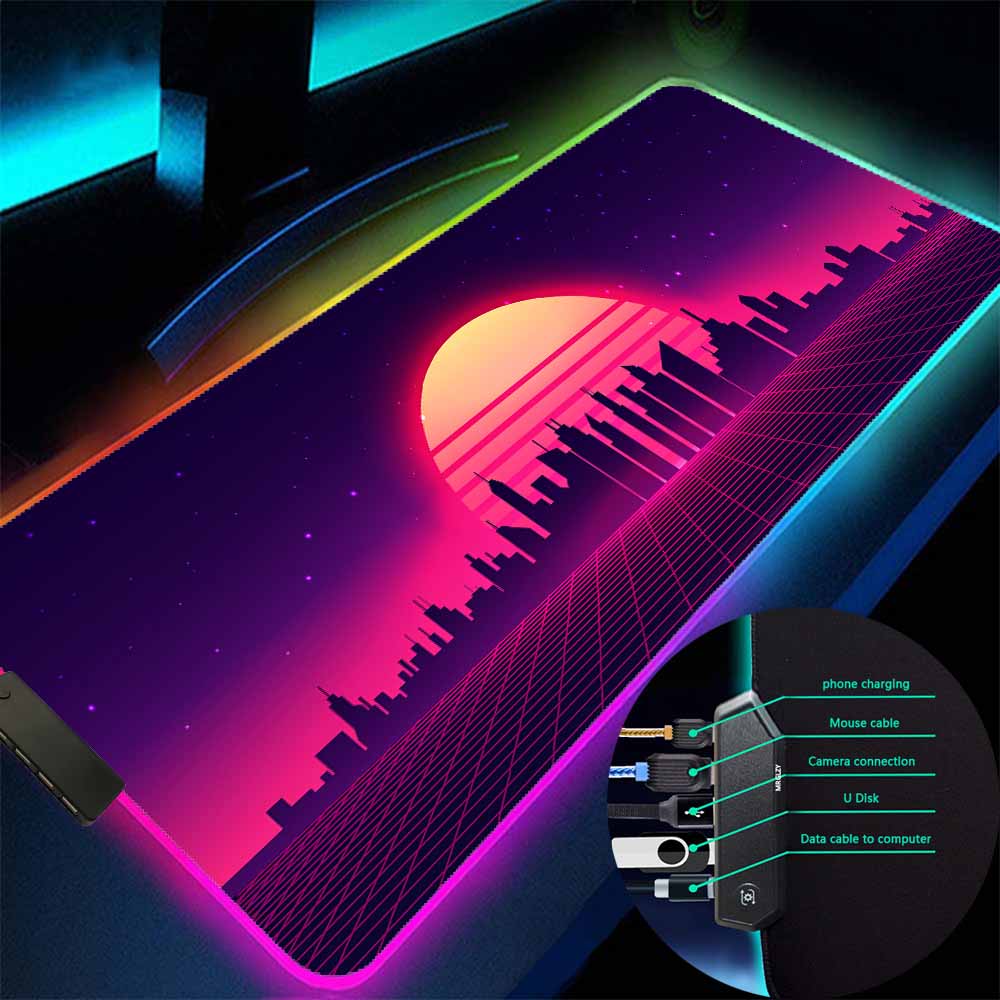 Retro Gaming Mouse Pad ไฟ LED  - Retro Gaming Hub บทวิจารณ์และราคา