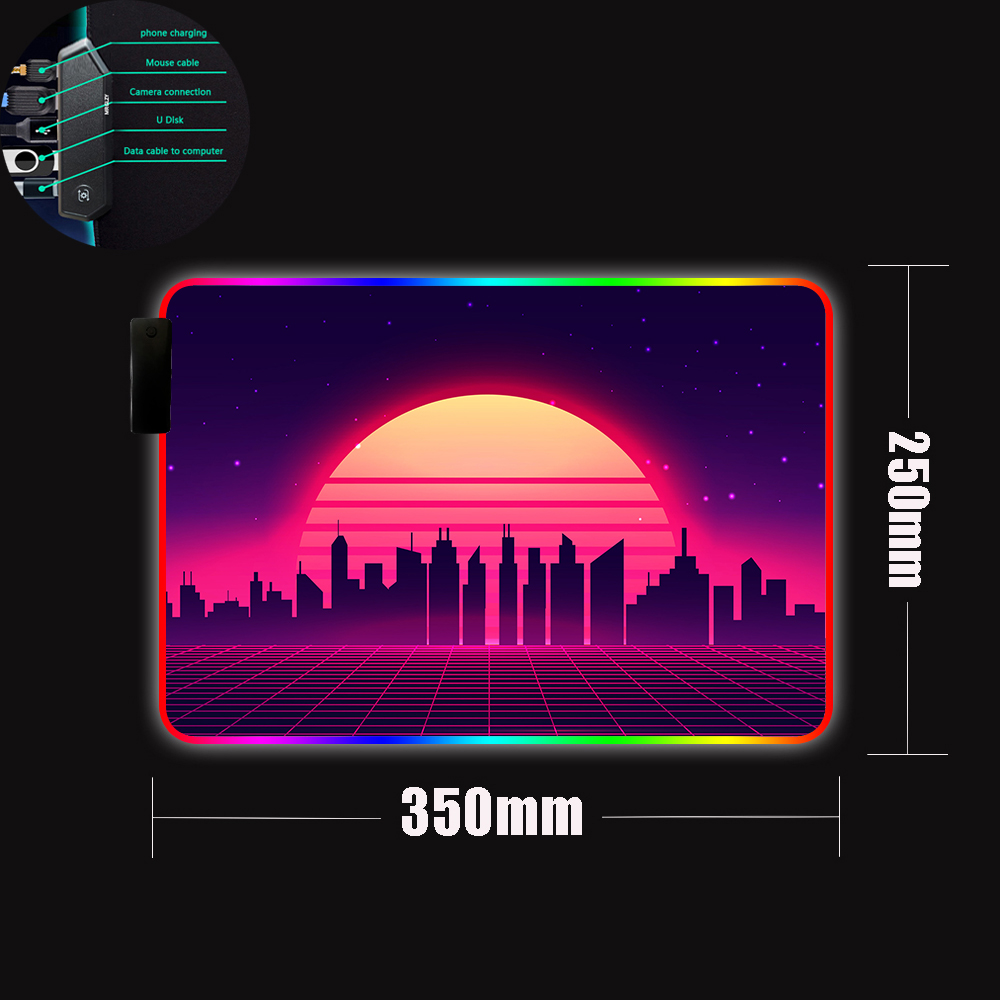Retro Gaming Mouse Pad ไฟ LED  - Retro Gaming Hub บทวิจารณ์และราคา