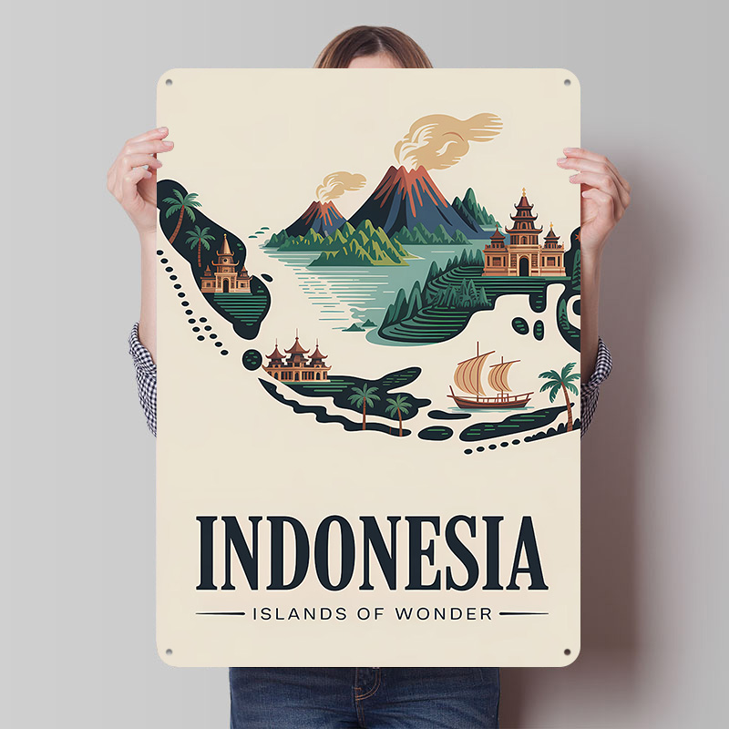 โปสเตอร์พิมพ์ลายเกาะอินโดนีเซี - Retro Gaming Island บทวิจารณ์และราคา