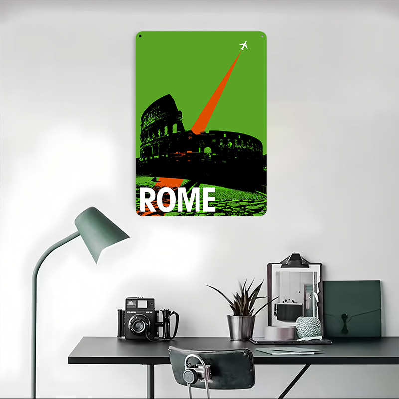 โปสเตอร์โลหะลายท่องเที่ยวโรม ง - Retro Gaming At Home บทวิจารณ์และราคา