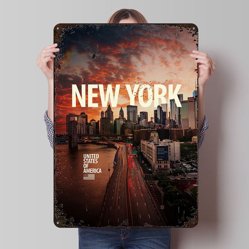 โปสเตอร์ภาพทิวทัศน์เมืองนิวยอร - Retro Gaming York บทวิจารณ์และราคา