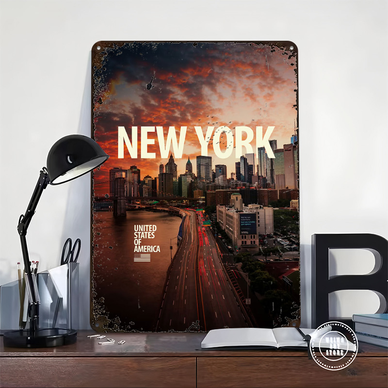 โปสเตอร์ภาพทิวทัศน์เมืองนิวยอร - Retro Gaming York บทวิจารณ์และราคา