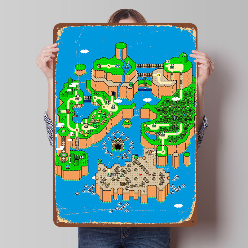 โปสเตอร์โลหะลายไดโนเสาร์ งานศิ - Retro Gaming Island บทวิจารณ์และราคา