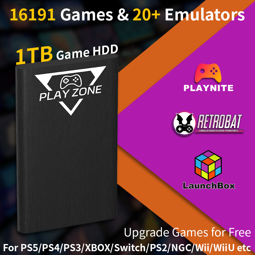 ฮาร์ดดิสก์พกพา Play Zone 1TB ส - Retro Gaming Emulator Pc บทวิจารณ์และราคา