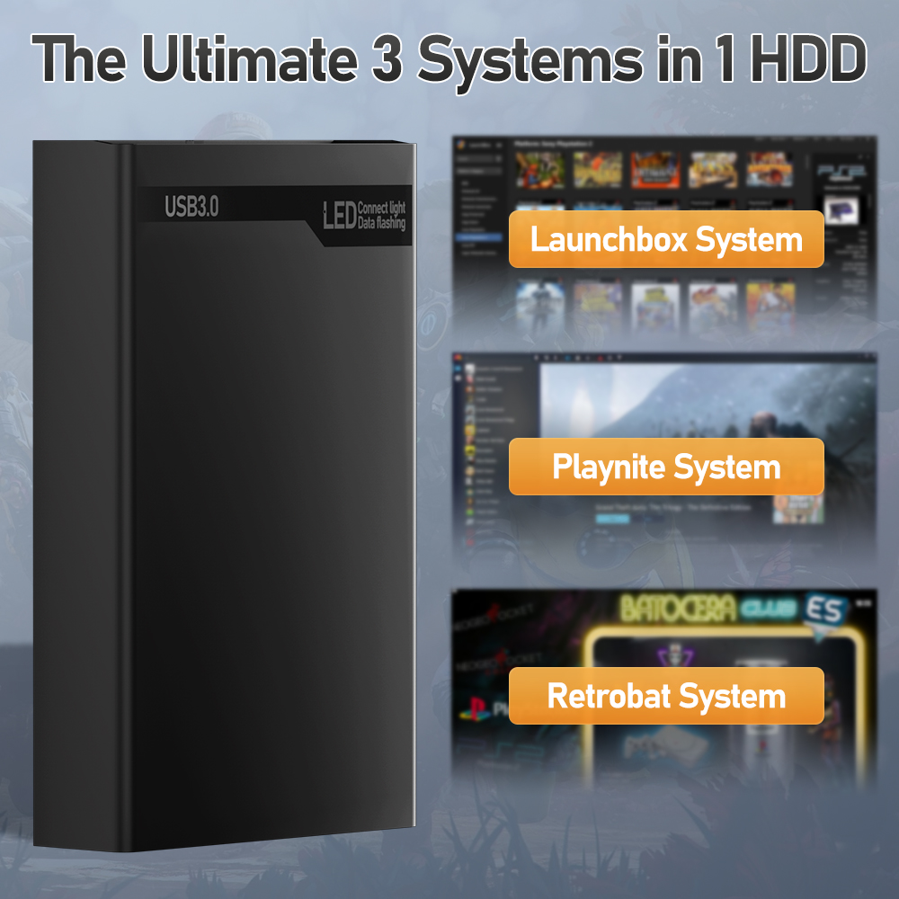 500G Retro Gaming HDD คอนโซลวิ - Retro Gaming Play Zone บทวิจารณ์และราคา