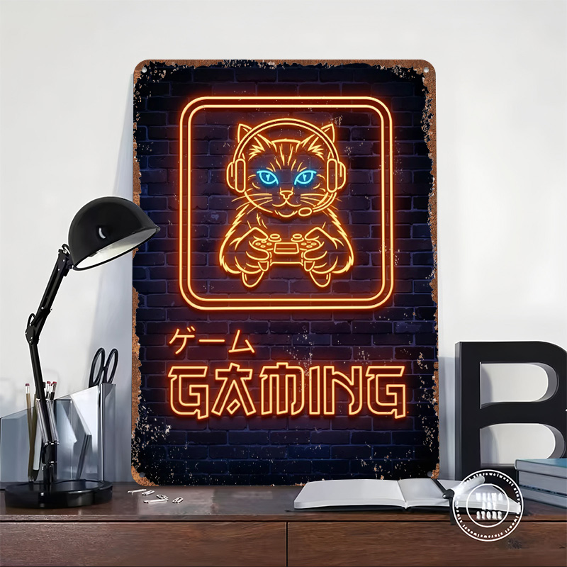 โปสเตอร์พิมพ์ลายแมวเกมเมอร์นีอ - Retro Gaming At Home บทวิจารณ์และราคา