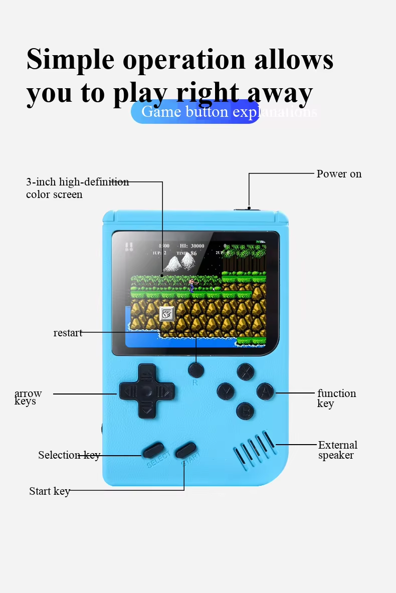เครื่องเล่นเกมพกพาขนาด 3 นิ้ว  - Retro X8 Gaming Console บทวิจารณ์และราคา