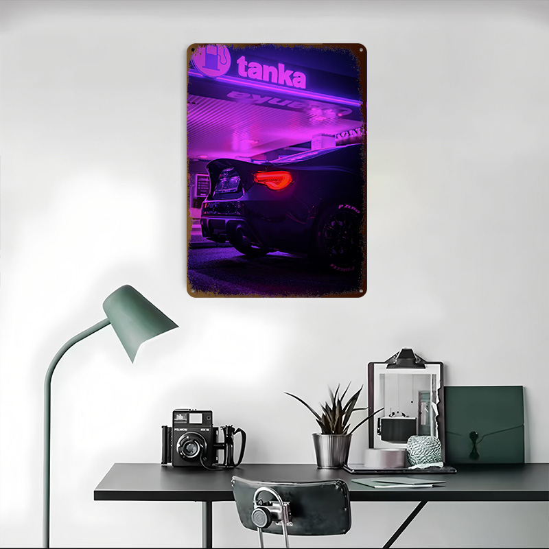 ป้ายโลหะสีดำลายป้ายปั๊มน้ำมัน  - Retro Gaming At Home บทวิจารณ์และราคา
